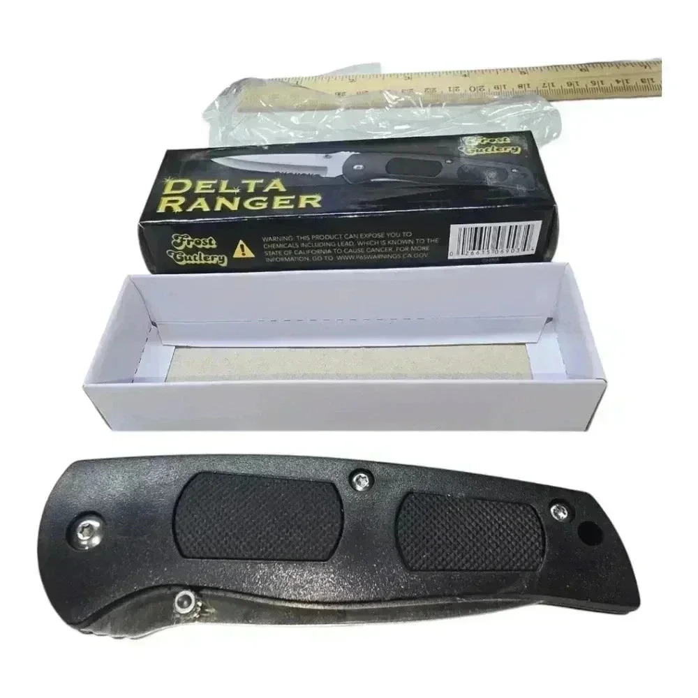 Delta Ranger 15-208B Frost Cutlery 4 3/4" Closed Tactical Folder Knife Stainless